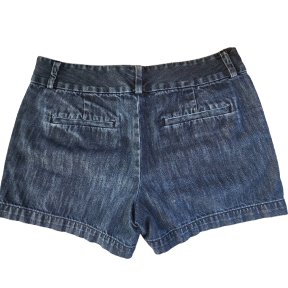 Ann Taylor Loft 100% Cotton Blue Grunge XS Short Shorts - Picture 6 of 8